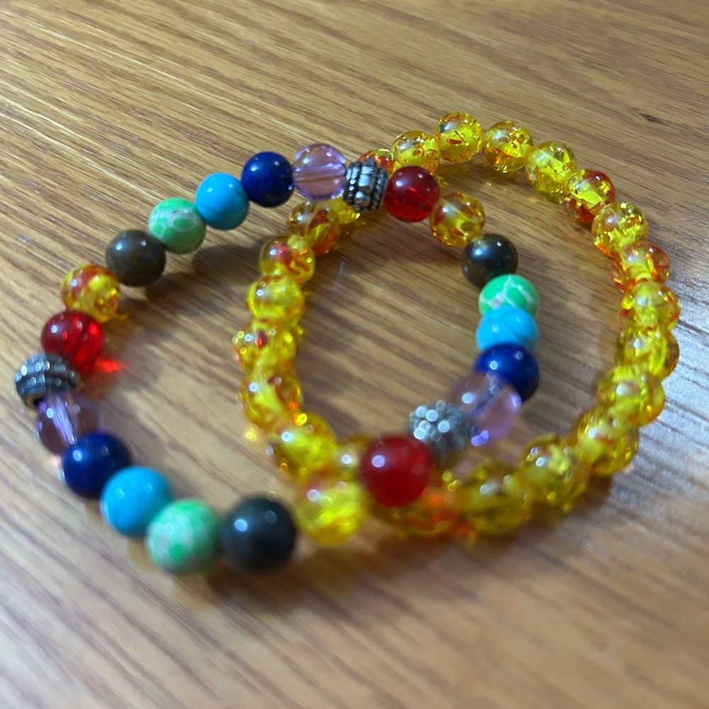 Chakra Beaded Bracelet Set